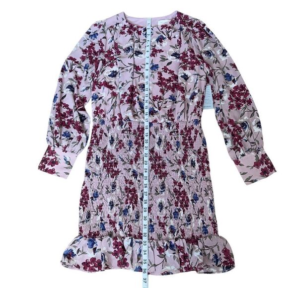 Melloday Pink Floral Smocked Skirt Dress MEDIUM NWT - Picture 13 of 16